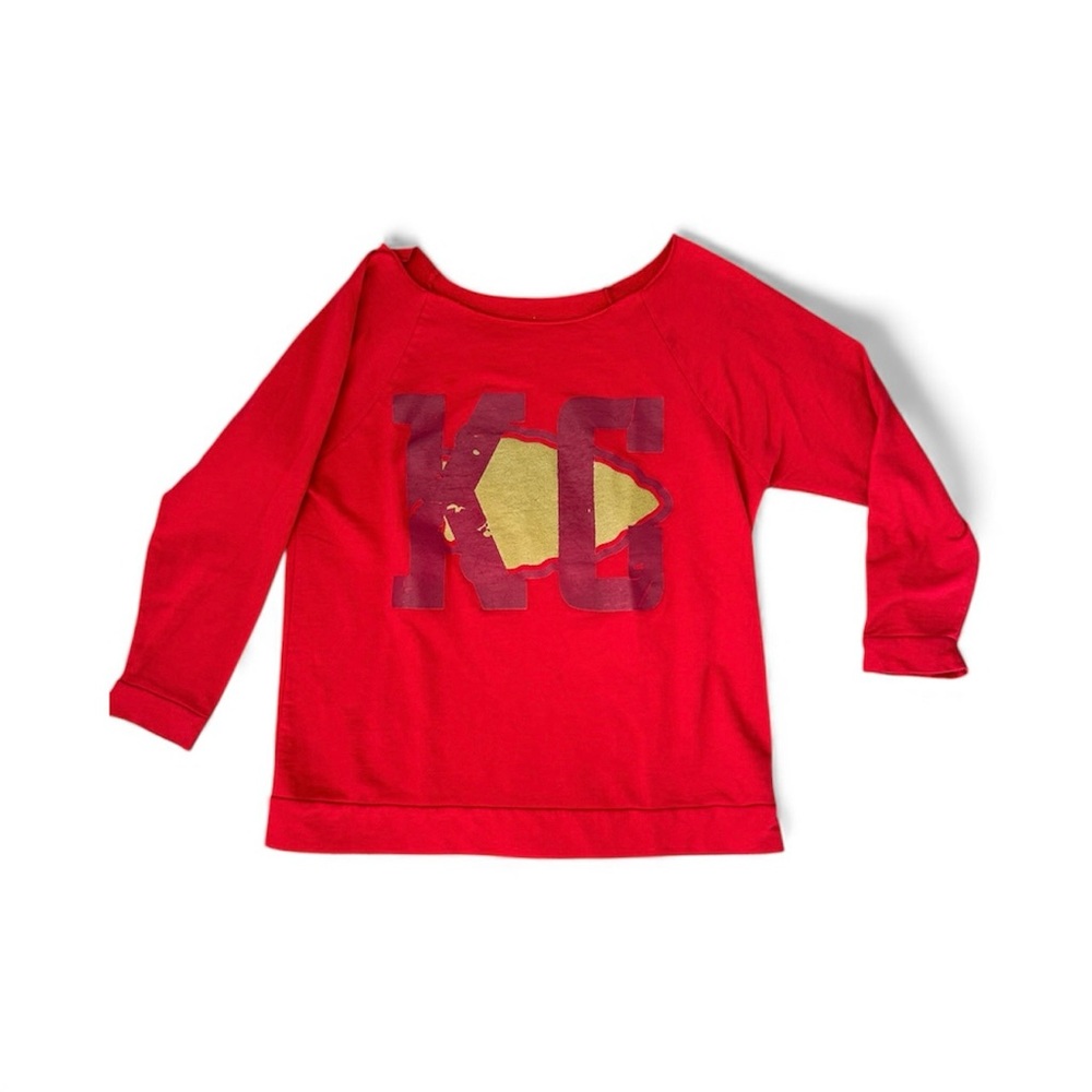 Womens Red KC Shirt with 3/4 sleeves